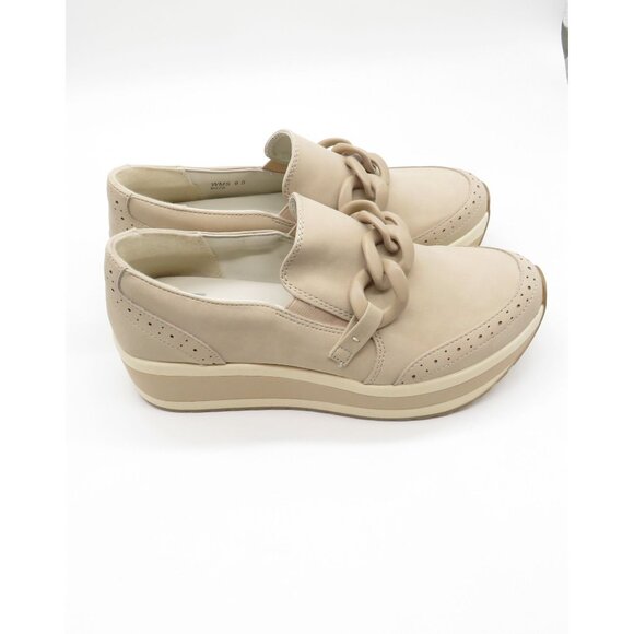 Dolce Vita Women's Beige Platform Loafers 9.5 Chain Detail NEW - Picture 7 of 7